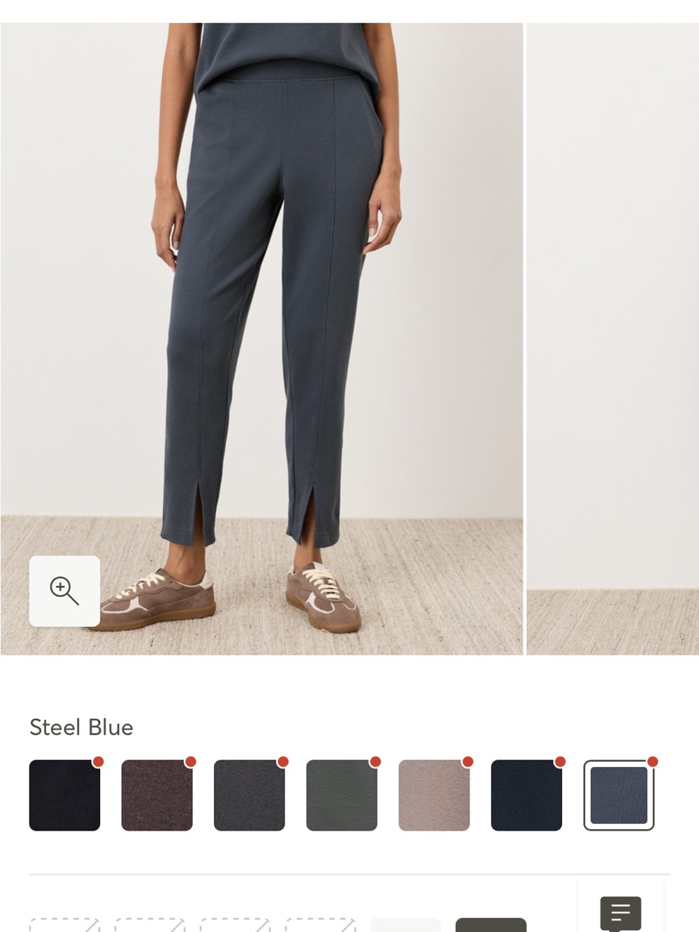 Pact Organic Airplane Tapered Leg Pant - Steel Blue